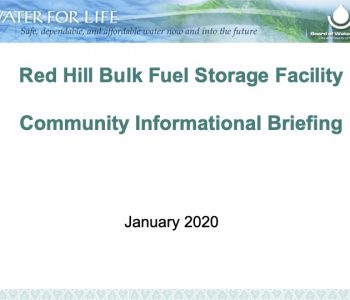 Red Hill Bulk Fuel Storage Facility Community Informational Briefing January 2020