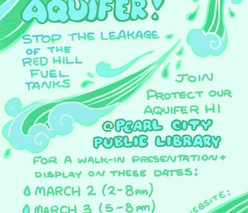 Red Hill - Protect Our Aquifer Meeting Mar 02, 2:00 PM – 8:00 PM Pearl City Public Library, 1138 Waimano Home Rd, Pearl City, HI 96782, USA Please come to our informative walk-in presentation and display at Pearl City Public Library to learn more about the contamination of our main water supply from the Red Hill fuel tank leakage. This is a free public event organized by Protect Our Aquifer. *This is a non-sponsored library event