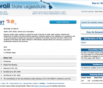 Oppose Fluoridation Keep Hawaii's Water Pure Oppose Bill SB 2997!
